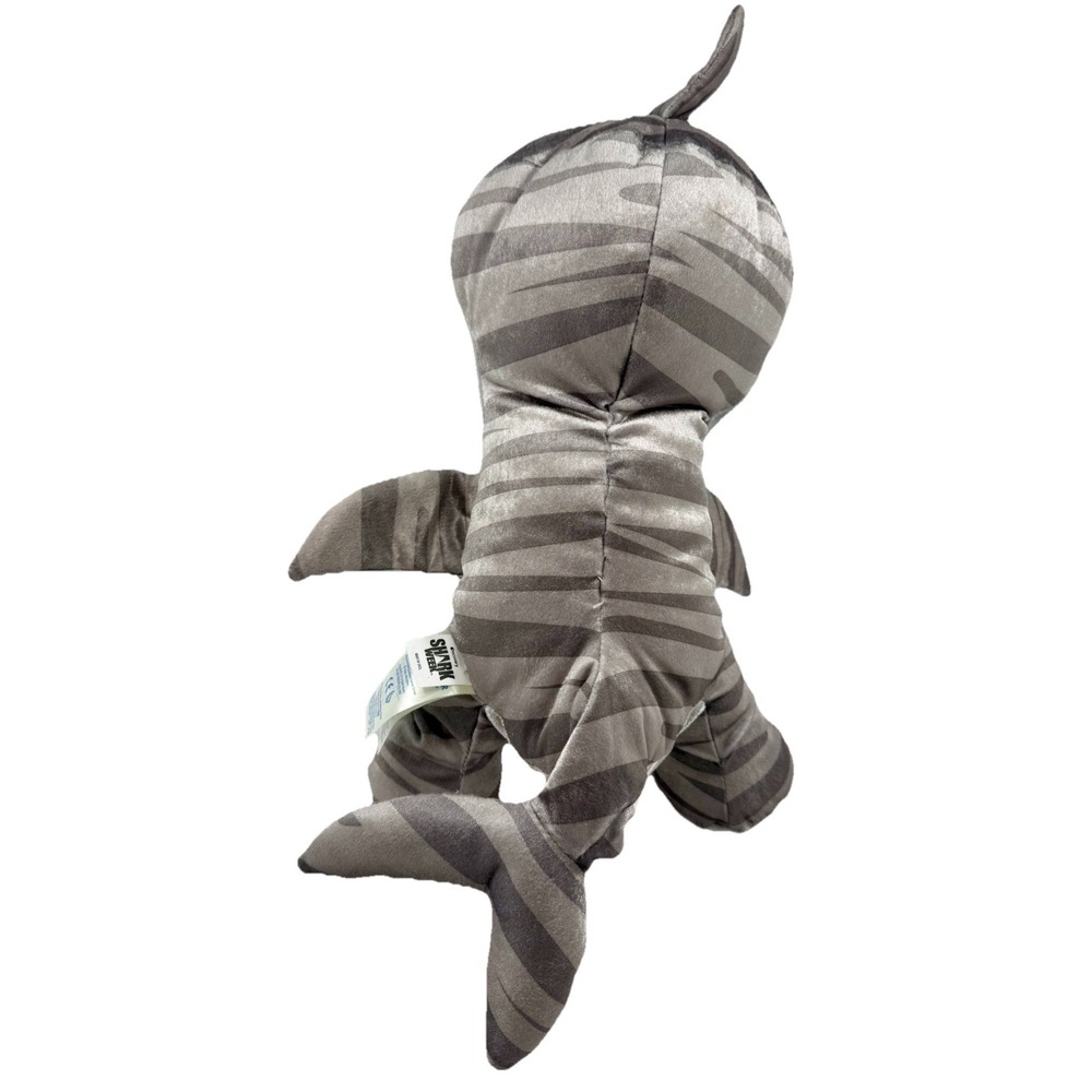 Build-A-Bear Shark Week Tiger Shark Plush 16" Striped Gray 2019 Great Gift EUC - Picture 10 of 12